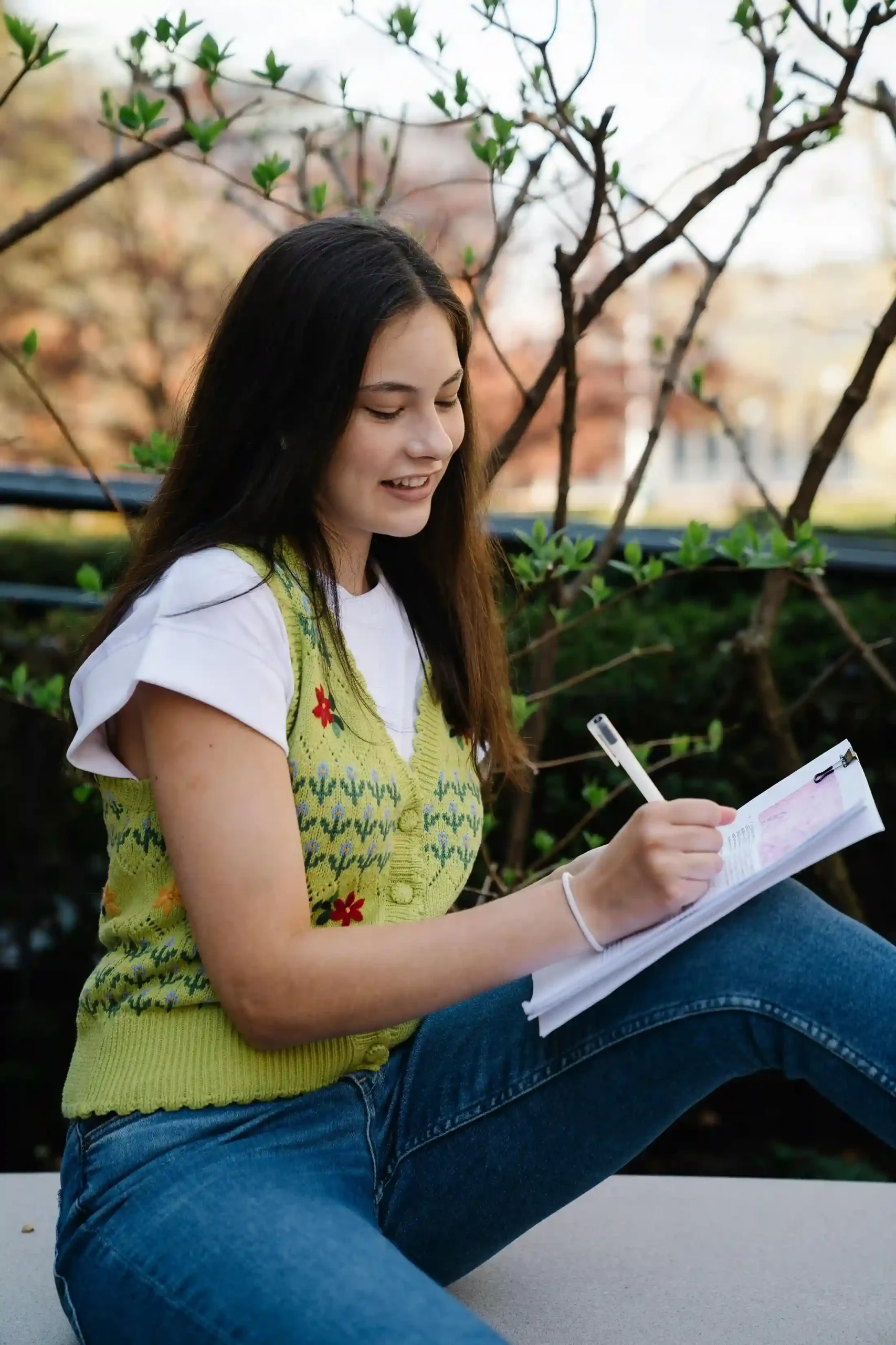 Person reading educational health content for better understanding